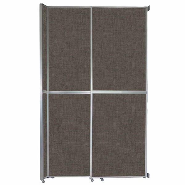 Versare Operable Wall Sliding Room Divider 6'10" x 12'3" Mocha Fabric 1070263-2 - main